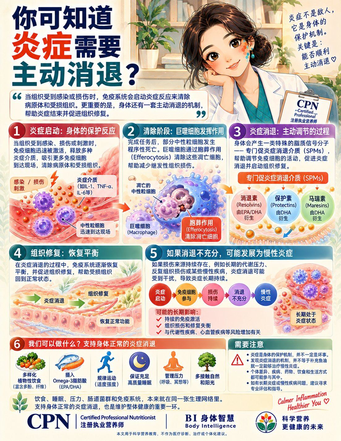 炎症需要主动消退