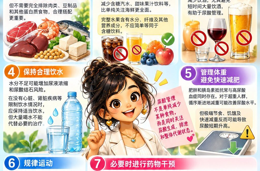 尿酸高，常见的干预方法有哪些？